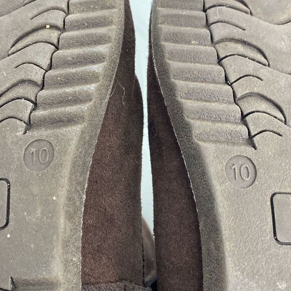 DREAM PAIRS High-top Winter Snow Boots Slip-On Leather Faux Lined Brown 10 - Picture 13 of 13